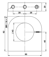 Spindle holder 43mm round, economic version