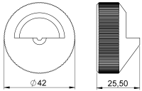 Cap tapered, Floating Engraving Stop FES43